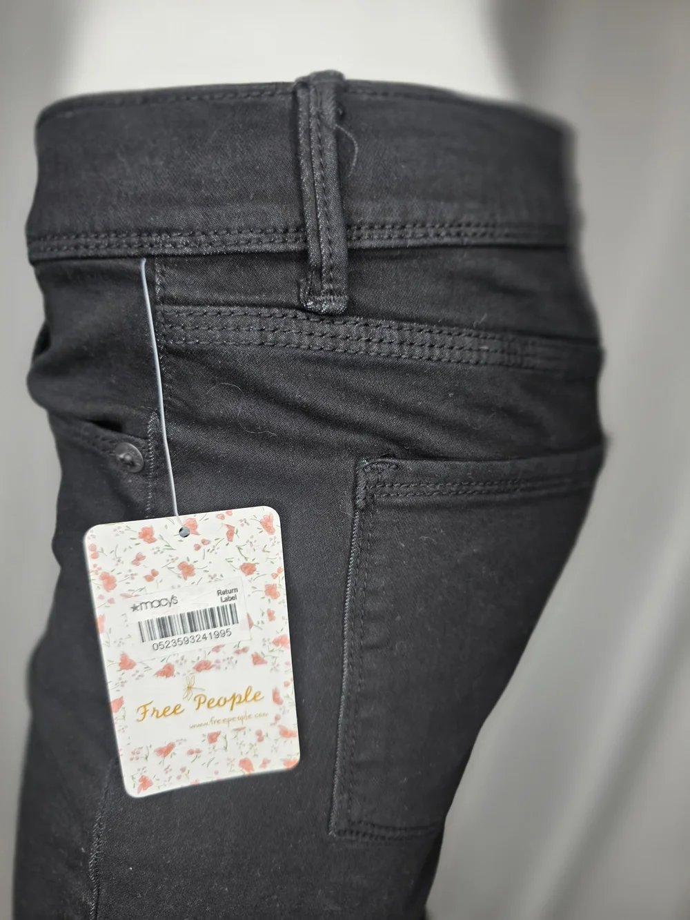Free People Black High-Rise Skinny Jeans